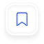 Bookmark icon in light blue outline style on a pale background, indicating a save or favorites function.